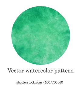 Vector Watercolor Pattern. Green watercolor stain handmade. For your design, postcards, decorations, covers.