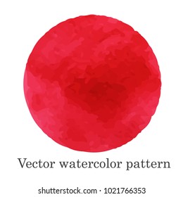 Vektorwasserfarbmuster Farbfleck mit rotem Wasser handgefertigt. Für Ihr Design, Postkarten, Dekorationen, Cover.