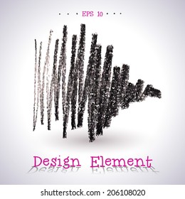 Vector watercolor pencil stain. Element for your design.