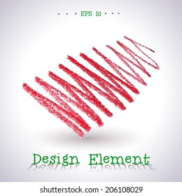Vector watercolor pencil stain. Element for your design.