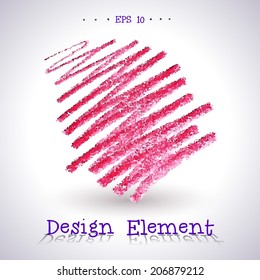 Vector watercolor pencil stain. Element for your design.