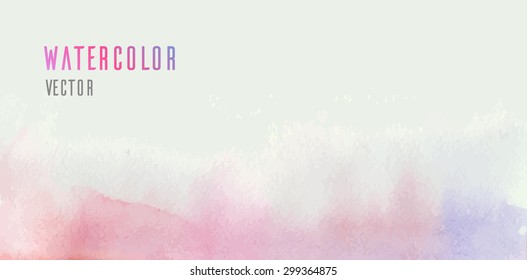 Vector watercolor pink background for your creativity