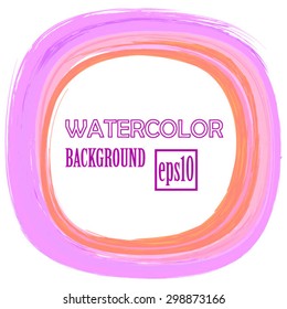 Vector watercolor pink swirl background.Vector abstract background for banner, card, poster, identity, web. Abstract banner paints.