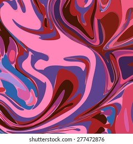 Vector Watercolor Red Background. Abstract Art Hand Paint