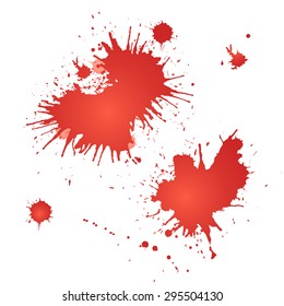 Vector  watercolor red splashes for your design