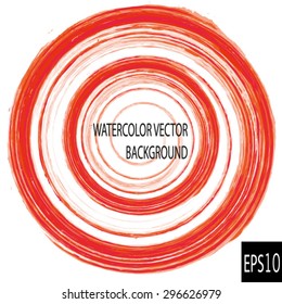 Vector watercolor red swirl background.Vector abstract background for banner, card, poster, identity,web. Abstract banner paints.