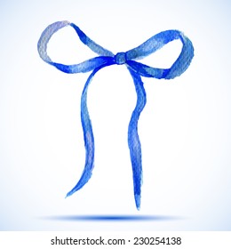 Vector watercolor ribbon. Can be used for web pages, identity style, printing, textile, cards, etc.