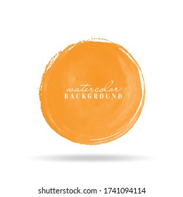 Vector watercolor rounde brush stroke,circle brush background.