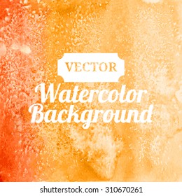Vector watercolor salt background orange