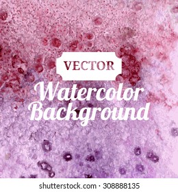 Vector watercolor salt background pink and purple