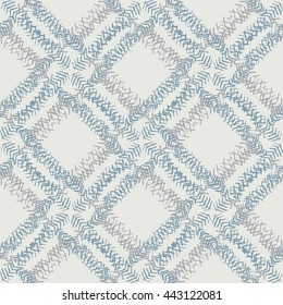 Vector watercolor seamless check pattern. Allover pattern with ink grunge grid. Hand drawn seamless pattern. Background with ethnic tartan.