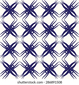 Vector watercolor seamless pattern with dye tie abstract paint. Modern allover aquarelle print.