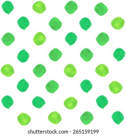 Vector Watercolor Seamless Pattern Green