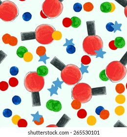 vector watercolor seamless pattern with nail polish