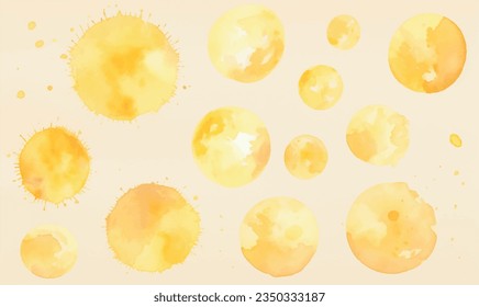 vector watercolor seamless pattern yellow 