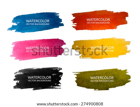 Vector Watercolor set