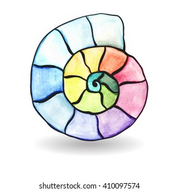 Vector Watercolor Shell