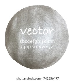 Vector watercolor silver circle