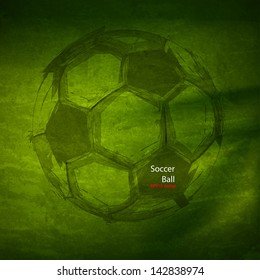 Vector Watercolor Soccer Ball, easy all editable