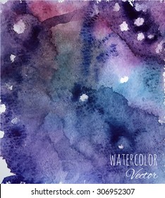 vector watercolor space