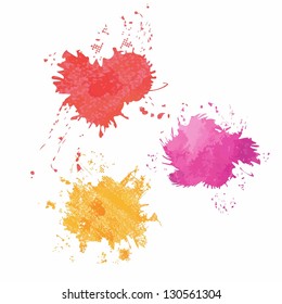 Vector watercolor splash.  Abstract background.