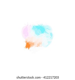 Vector watercolor splash background isolated. Watercolor texture, stains, texture. Pastel, pink, blue, purple, light, transparent tone.