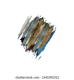 Vector watercolor splash texture background isolated. Hand-drawn blob, spot. Watercolor effects. Blue winter seasonal colors abstract background.