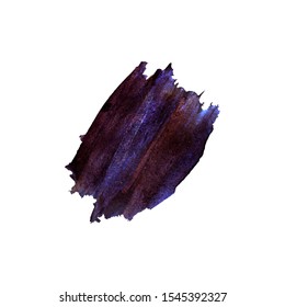 Vector watercolor splash texture background isolated. Hand-drawn blob, spot. Watercolor effects. Blue winter seasonal colors abstract background.