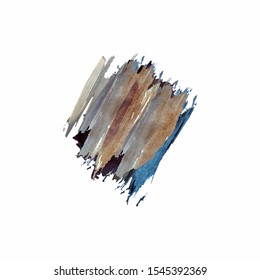 Vector watercolor splash texture background isolated. Hand-drawn blob, spot. Watercolor effects. Blue winter seasonal colors abstract background.
