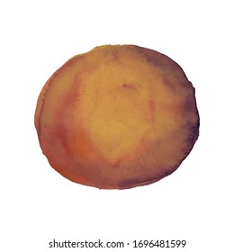 Vector watercolor splash texture background isolated. Hand-drawn blob, spot. Watercolor effects. Golden and silver colors abstract background.