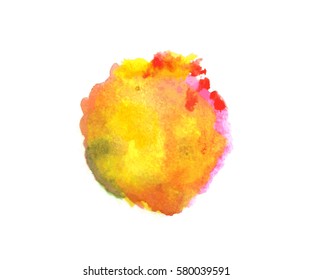 Vector watercolor splash texture background isolated. Hand-drawn blob, spot. Watercolor effects. Springwater color seasonal abstract background.