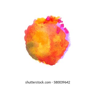 Vector watercolor splash texture background isolated. Hand-drawn blob, spot. Watercolor effects. Springwater color seasonal abstract background.