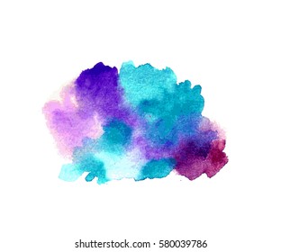 Vector watercolor splash texture background isolated. Hand-drawn blob, spot. Watercolor effects. Springwater color seasonal abstract background.