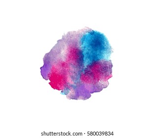 Vector watercolor splash texture background isolated. Hand-drawn blob, spot. Watercolor effects. Springwater color seasonal abstract background.