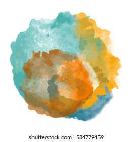 Vector watercolor splash texture background isolated. Hand-drawn blob, spot. Watercolor effects. Springwater color seasonal abstract background.