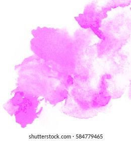 Vector watercolor splash texture background isolated. Hand-drawn blob, spot. Watercolor effects. Springwater color seasonal abstract background.