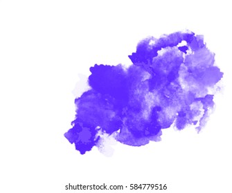 Vector watercolor splash texture background isolated. Hand-drawn blob, spot. Watercolor effects. Springwater color seasonal abstract background.