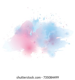 Vector watercolor splash texture background.