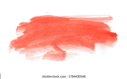 Vector watercolor splash texture. Blob, spot hand-drawn vector frame on white background