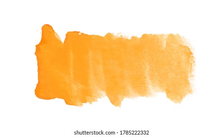 Vector watercolor splash texture. Blob, spot hand-drawn vector frame on white background