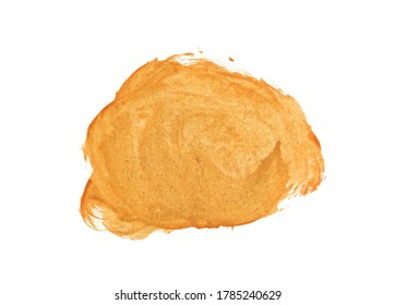 Vector watercolor splash texture. Blob, spot hand-drawn vector frame on white background