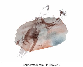 Vector watercolor splash texture grunge background isolated. Han
