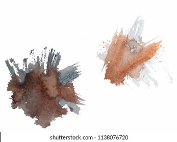 Vector watercolor splash texture grunge background isolated. Han