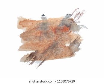 Vector watercolor splash texture grunge background isolated. Han