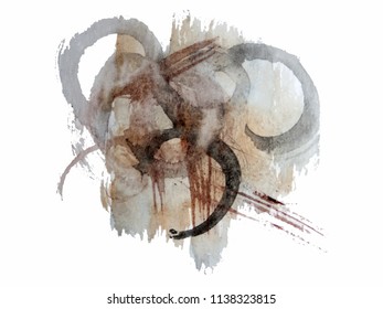Vector watercolor splash texture grunge background isolated. Han