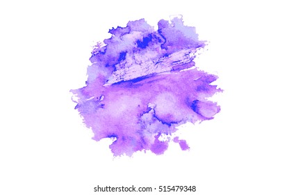 Vector watercolor splash texture. Hand-drawn blob, spot. Watercolor effects. Pink and magenta colors abstract background.