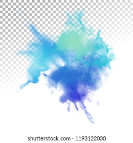 Vector Watercolor Splash With Transparent Details. Abstract Painting Background