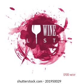vector watercolor splash witch wine sign path classical white vines texture mountaineer bar vine isolated abstract scene nourishment glassware red drawn sign vintage art letterhead printing streaks be