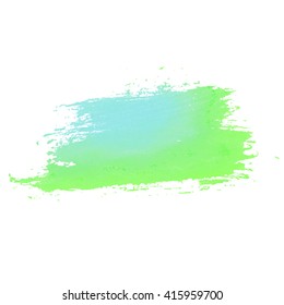Vector watercolor splashes drops and blot. Transparent shades and pure colors. watercolor splatter. Green, turquoise, blue.