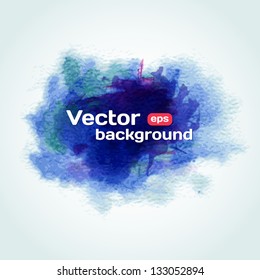 Vector watercolor splatter background texture